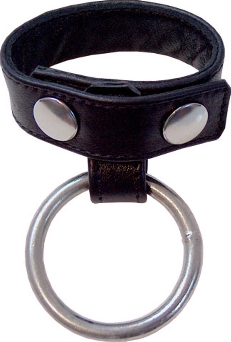 Goedkoopste Cockstrap with penisring 35 mm leer - metaal