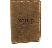 Wild leather Only !!! Creditcard houder Buffel leer  Bruin  ( RS-5003-14)