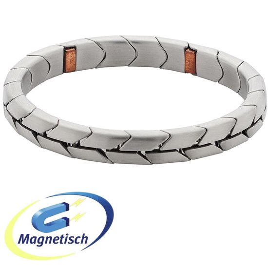 Grijpen Installeren Mathis Energetix magneet armband 3740 - elastisch - flexibel - kleur zilver- maat  L - met koper | bol.com