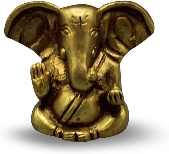 Ganesha Zittend - Brons - Miniatuur - Appu - 2,5 cm - 17 gram