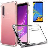 Samsung Galaxy A60 Hoesje - Anti Shock Hybrid Case & 2X Tempered Glas Combi - Transparant