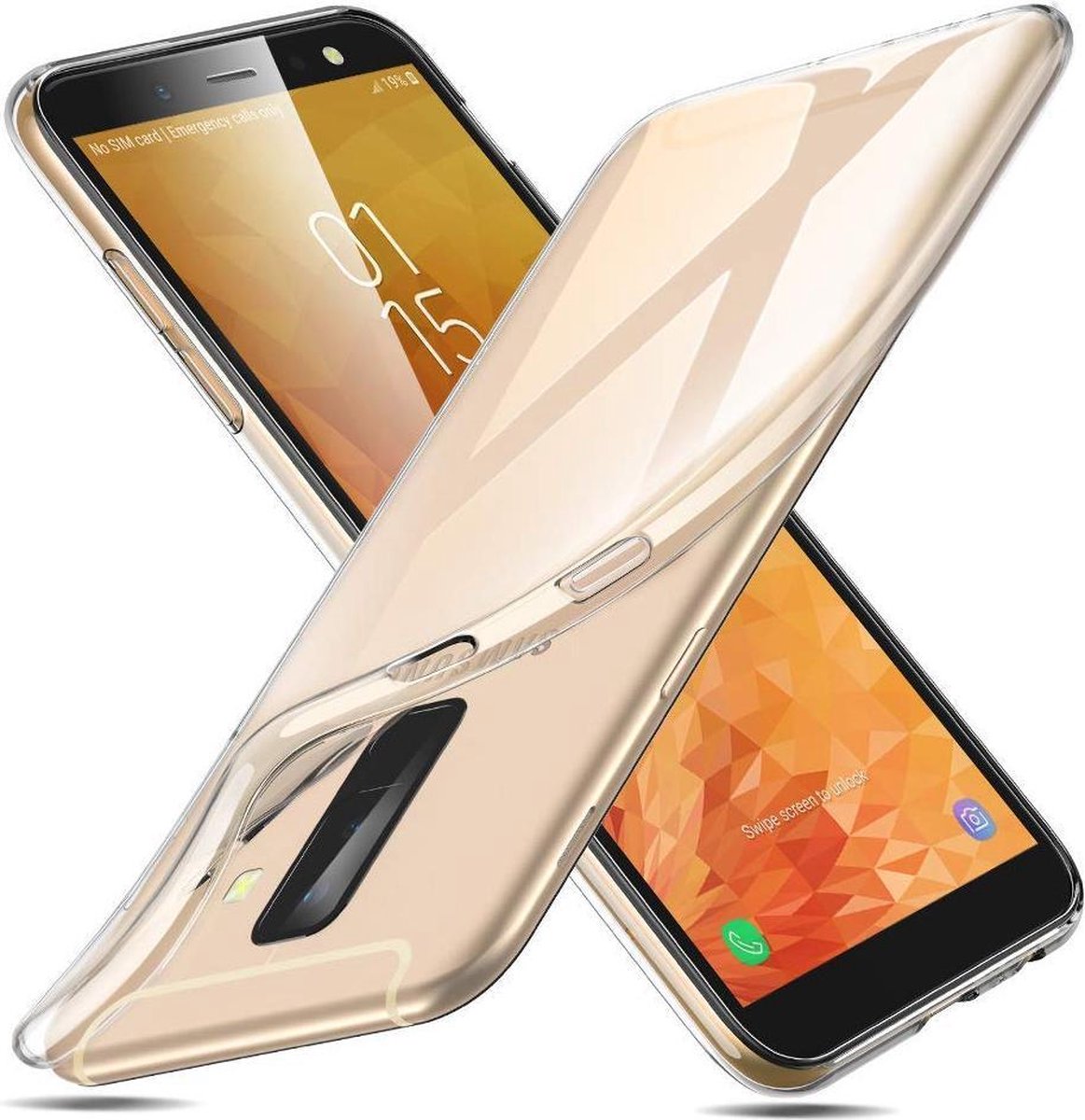 Soft Backcover Hoesje Geschikt voor: Samsung Galaxy A6 plus 2018 - Silicone - Transparant
