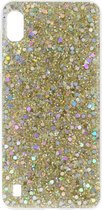 ADEL Premium Siliconen Back Cover Softcase Hoesje Geschikt voor Samsung Galaxy A10/ M10 - Bling Bling Goud