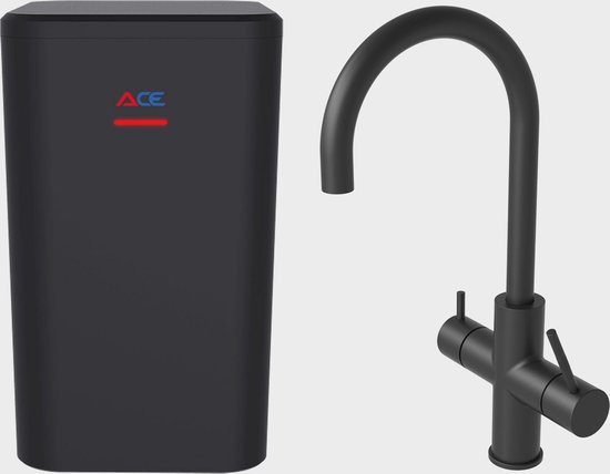 Unito ACE 3 in 1 kokend water kraan - keukenkraan + boiler - C-uitloop -  Mat Zwart | bol.com