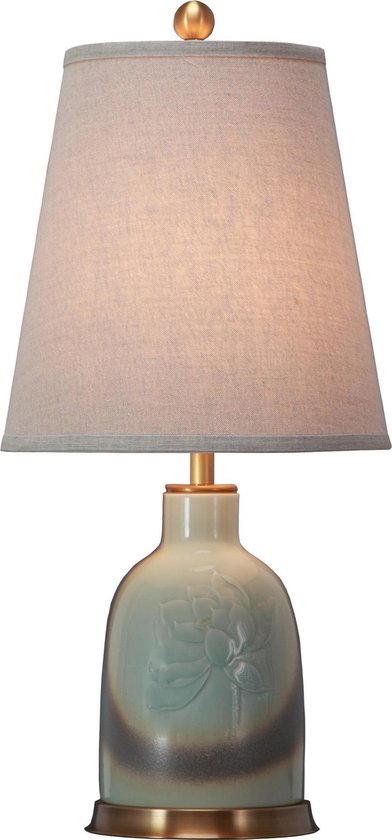 Fine Asianliving Chinese Tafellamp Porselein met Kap B17xD17xH57cm