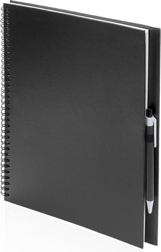 Schetsboek - 80 vellen - zwart - harde kaft - A4 formaat - blanco papier - Teken boeken