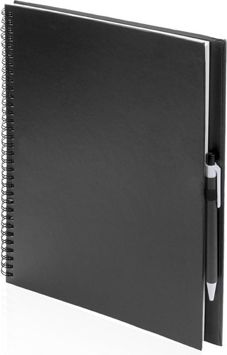 Schetsboek - 80 vellen - zwart - harde kaft - A4 formaat - blanco papier - Teken boeken - Merkloos