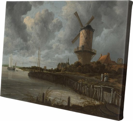 De molen bij Wijk bij Duurstede | Jacob Isaackz van Ruisdael | ca. 1668 - ca. 1670 | 30 CM x 20 CM | Canvas | Foto op canvas | Oude Meesters