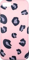 Apple iPhone 7/8/SE (2020) – Roze TPU Luipaard Print hoesje