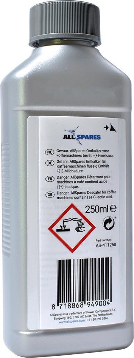 AllSpares Détartrant liquide pour machine à café DeLonghi DLSC500