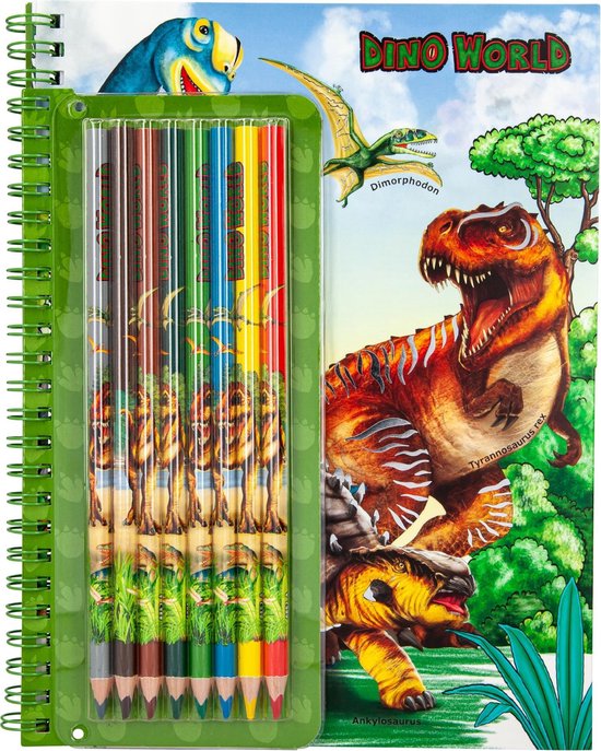 Dino World Trousse à crayons 3 compartiments dino Avec effet 3D
