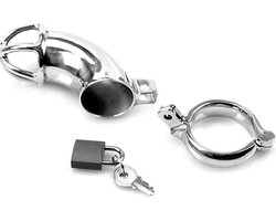 Kuisheidskooi | Penis Slot | Cock Lock RVS met hangslotje