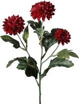 Viv! Home Luxuries Chrysant - zijden bloem - donker rood - topkwaliteit