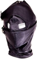 Leren Hoofd Masker met verwijderbare blinddoek en gag