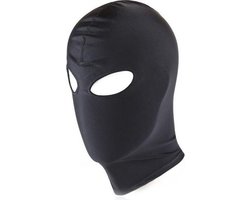 Kiotos - Zwarte BDSM Hood - Spandex Met Oogopeningen
