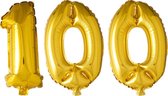 Folieballon nr. 100 Goud 41cm
