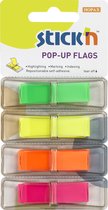 Stick'n Index tabs in houder - 45x12mm, neon met perforatie, 160 sticky tabs