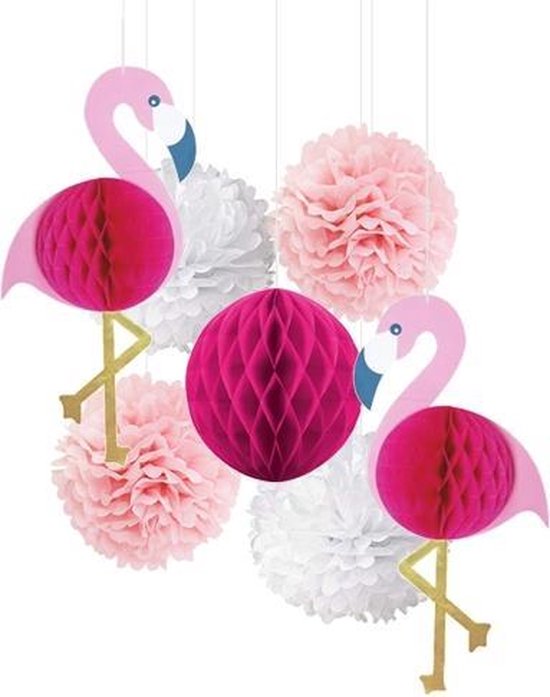 Nietje overdracht pantoffel Flamingo Decoratie - Honeycomb Decoratie - Honeycomb Flamingo - Honeycomb  Versiering | bol.com