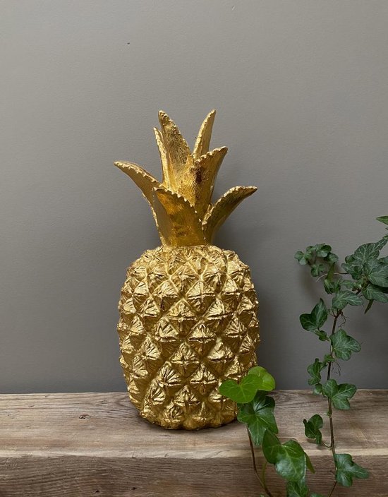 Gouden ananas woondecoratie 'Piney' Lumbuck - Gold tafeldecoratie pineapple | bol.com