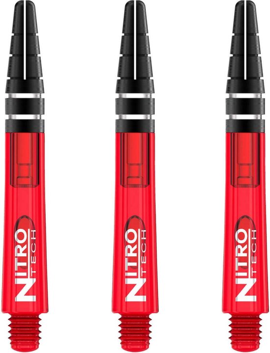 RED DRAGON - Nitrotech Rood Korte Dartschachten - 3 sets per pakket (9 stengels in totaal) van Red Dragon — afbeelding 2