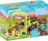 foto van PLAYMOBIL Spirit Knip en Meneer Worteltjes met paardenbox - 70120