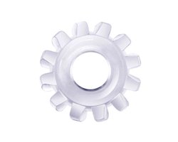 PowerPlus Flexibele Cockring Getand - transparant