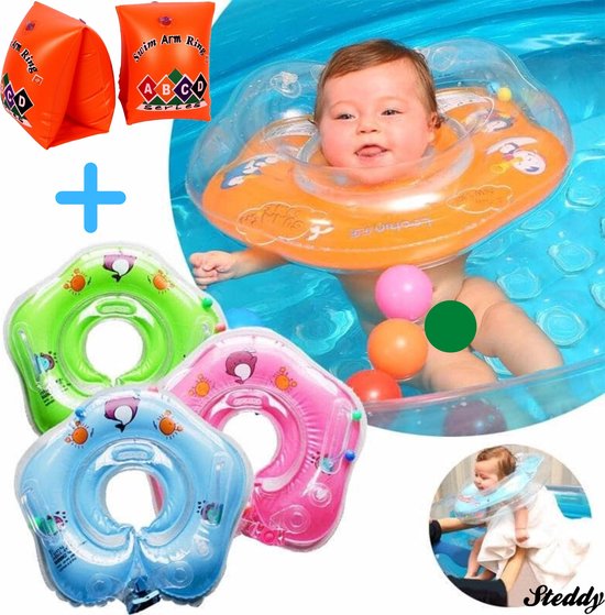 Inleg zegevierend kussen Baby Zwemband Nek Blauw - Zwemring Baby - Zwemkraag - Baby Spa -  Babyzwemmen -... | bol.com