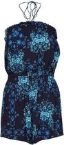 Seafolly Sunflower Pull On Playsuit Indigo - Dames Playsuit Blauw Geprint - Maat S