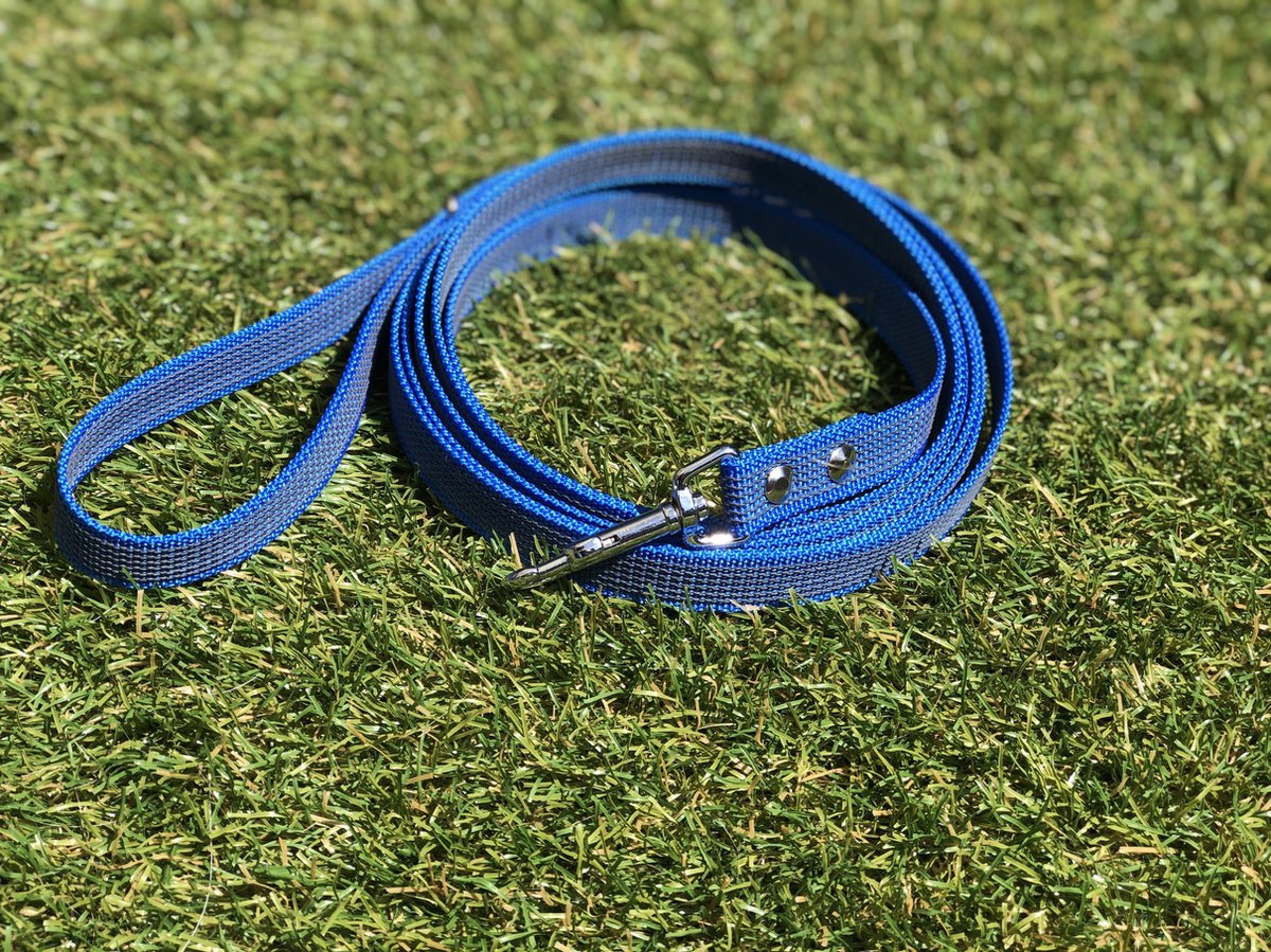Bol.com Hondenriem 5 meter - Antislip - Blauw - Veilig - Grip - Comfortabel aanbieding