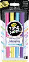 Crayola Take Note - 4 Glitter Markeerstiften -  Beitelpunt  - Heldere kleuren