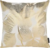 Gold Flowers Kussenhoes | Katoen / Polyester | 45 x 45 cm