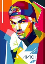 Canvas Schilderij * DJ en muziekproducent AVICII * - Modern - kleur - 50 x 75 cm
