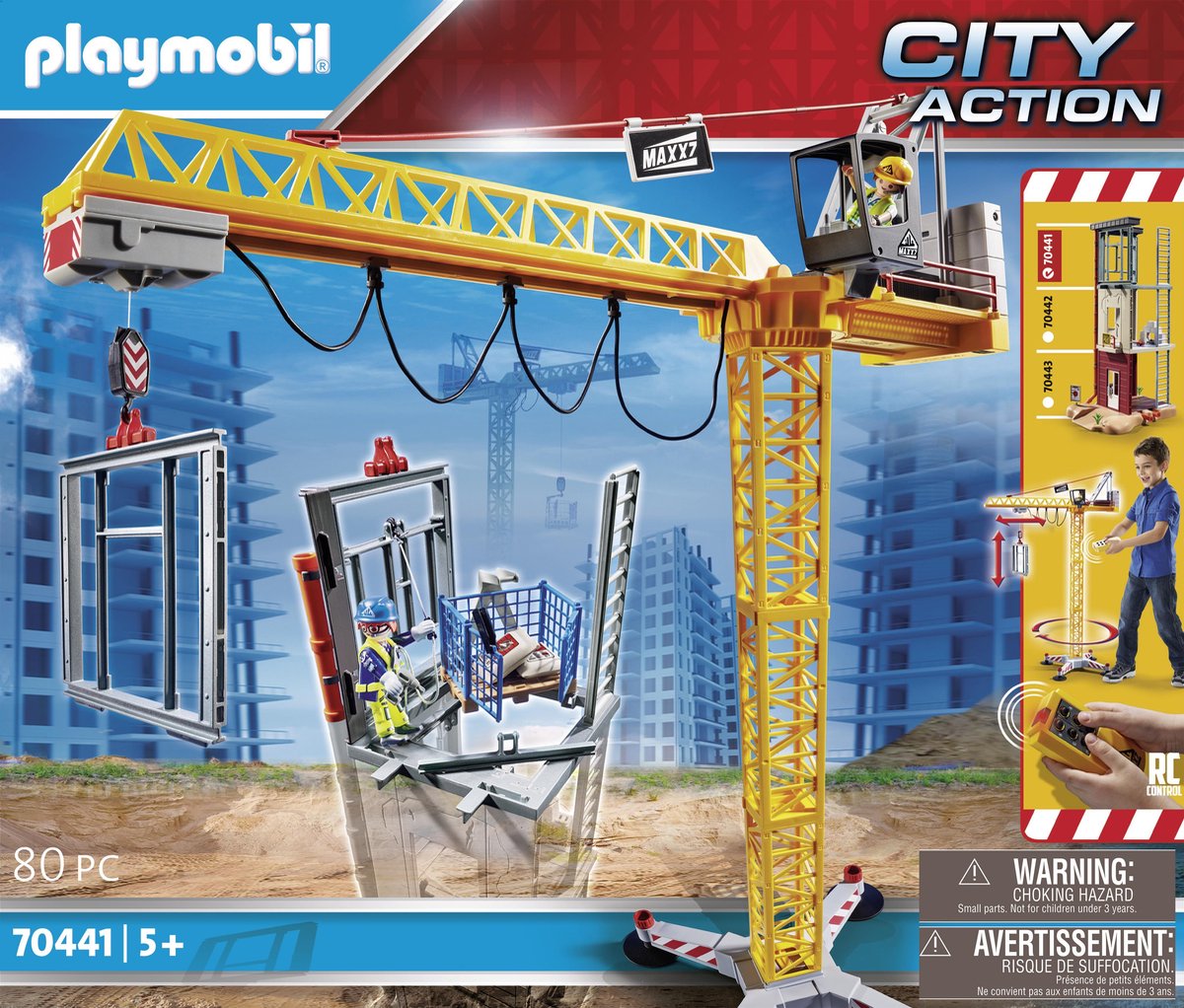 PLAYMOBIL City Action RC bouwkraan met bouwonderdeel - 70441 | bol.com