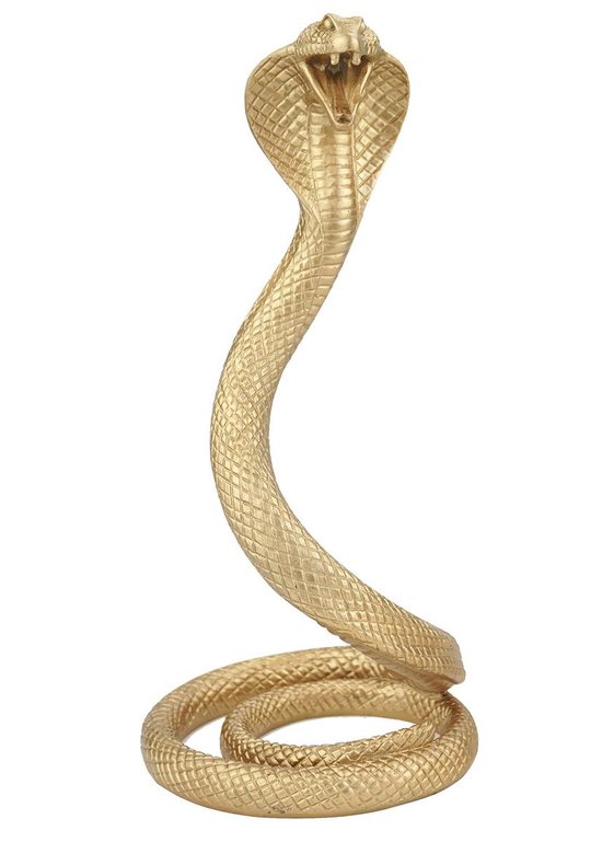 Slang mat goud H20 cm Ornament / decofiguur bol