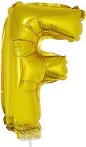 Folie ballon letter F Goud