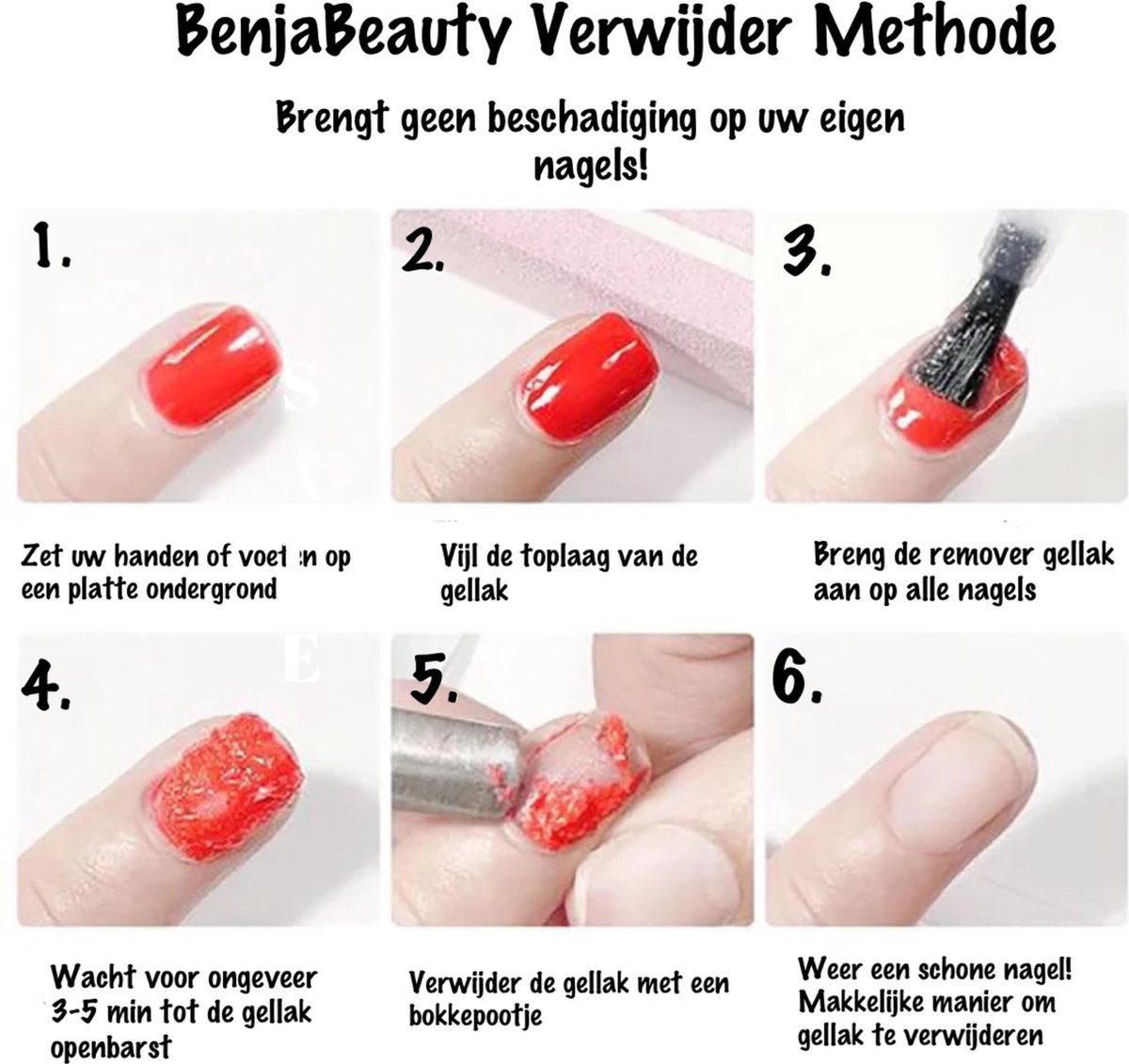 Benjabeauty Gellak Remover - Nagellak Remover - Nagellak - Pedicure -  Manicure - Gel... | Bol.Com