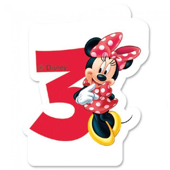 grafisch Verhuizer behang Minnie Mouse Kaars 3 jaar | bol.com