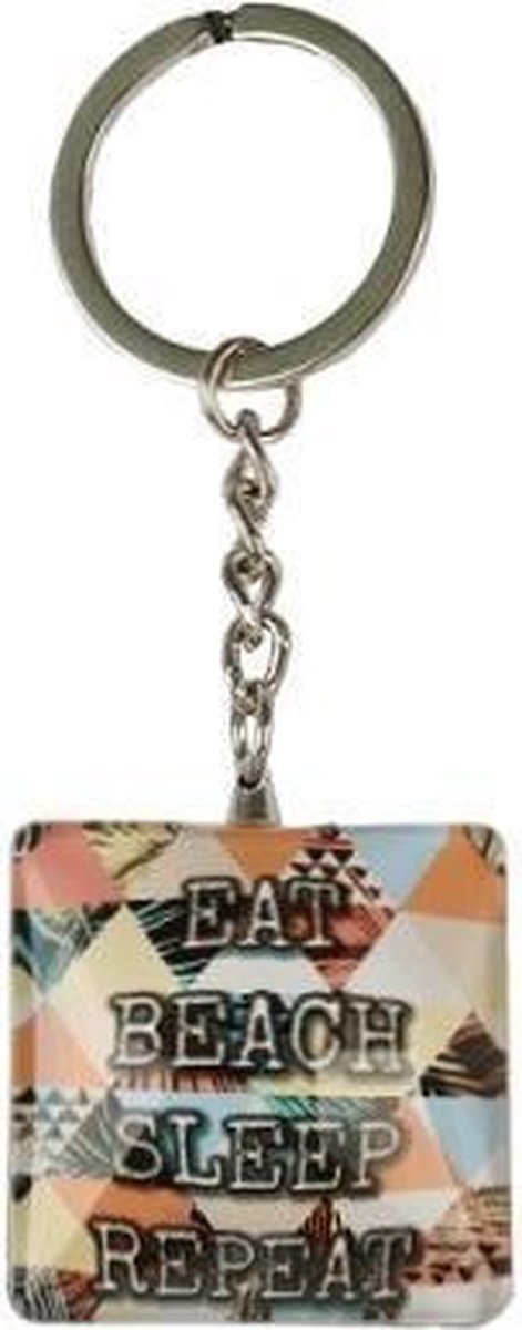 Sleutelhanger met tekst 3,5x3,5x2cm