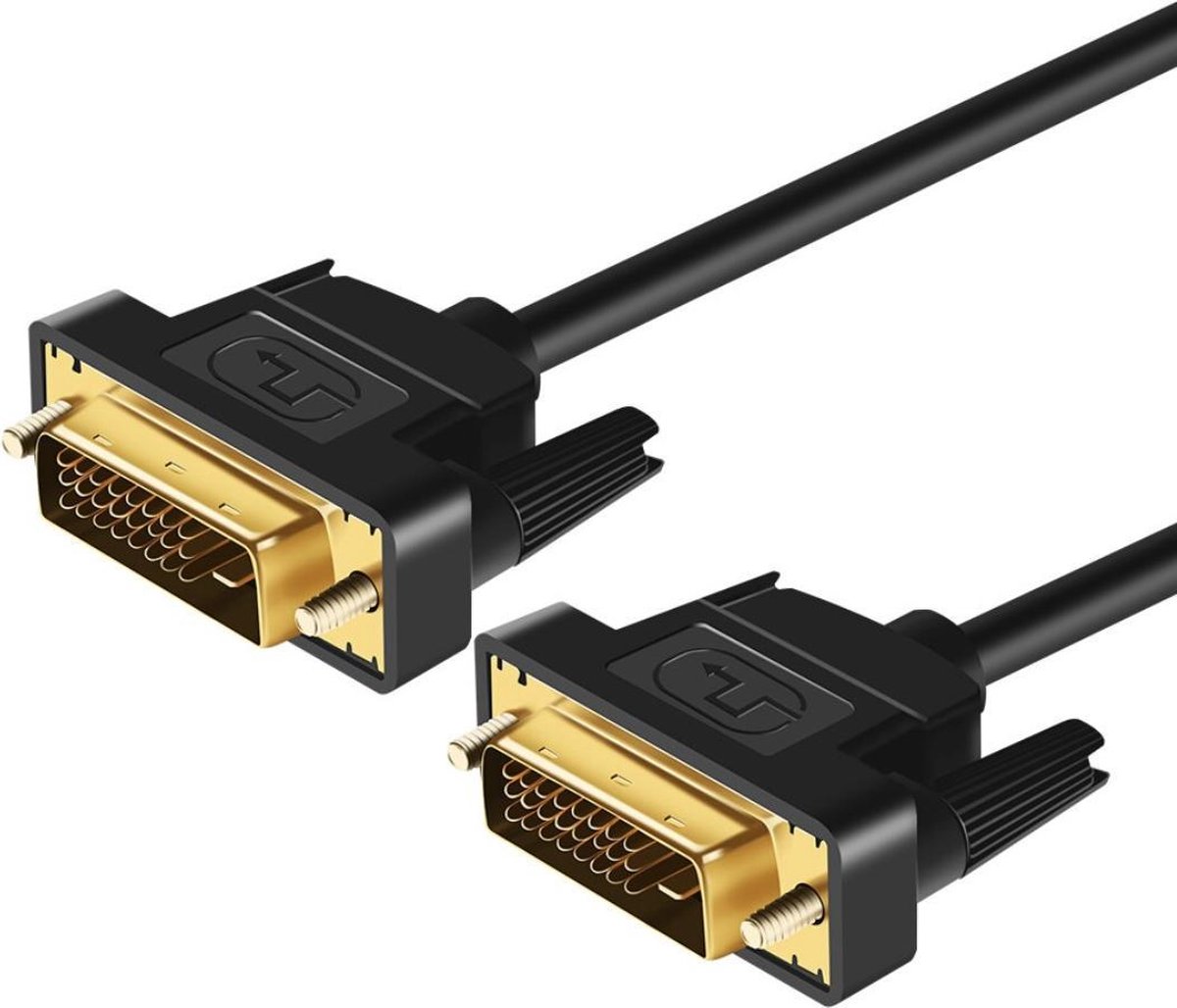 WiseGoods DVI naar DVI Kabel Male to Male - Monitor Kabel - Plug and Play - 24+1 Pin Kabel - Gold Plated - 2 Meter