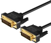 WiseGoods DVI naar DVI Kabel Male to Male - Monitor Kabel - Plug and Play - 24+1 Pin Kabel - Gold Plated - 2 Meter
