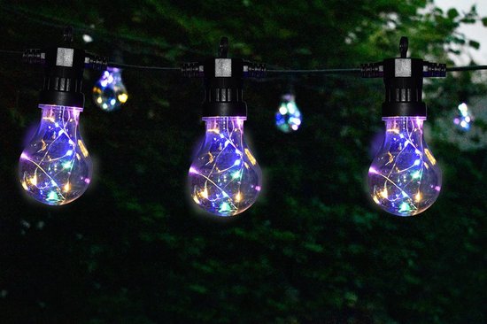 Tuinverlichting - Lichtsnoer - Kerstverlichting - 10 Lampen - Elke lamp met  10 stuks... | bol.com
