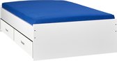 Bed met opbergruimte | 140x200 | Wit | Inclusief witte lades | 4 stuks 60cm diep