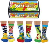 Kindersokken - 6 verschillende Dinosaurus sokken - Multipack in Geschenkdoos Maat 27-30 - Oddsocks