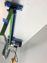 Electrische Fietslift blauw met groene hijsbanden 125kg met CE-Keur certificering