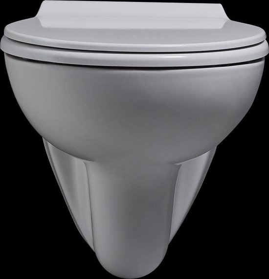 bol.com | Toiletpot Hangend Loue Diepspoel Met Softclose Toiletbril Odet Wit