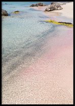 Poster Elafonissi Beach - 30x40cm met Fotolijst – Natuur Poster – Ingelijst