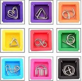 Hersenkraker Metalen Puzzel - 9 stuks