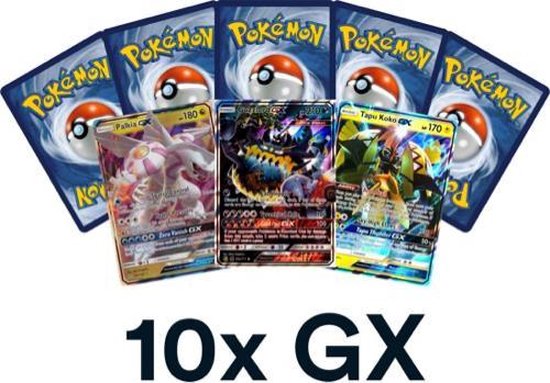 10x willekeurige Pokémon Kaarten GX of - Inclusief 10 GRATIS Hoesjes - Geen Energy... | bol.com