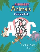 Alphabet Animals Coloring Book For Kids Ages 3-8