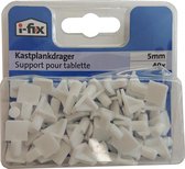 I-FIX kunststof kastplankdragers 5mm | 40 stuks | WIT